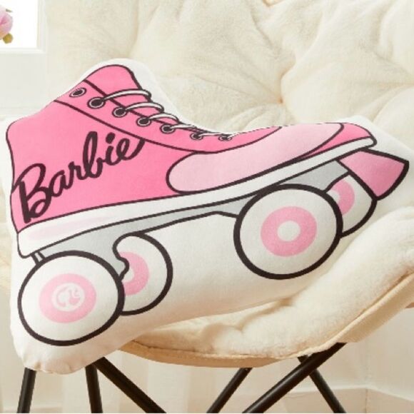 Barbie Pink Roller Skate Kids Bedding Decorative Pillow - Picture 1 of 9